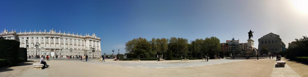 The Royal Palace of Madrid and Plaza de Oriente