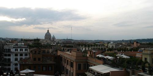 The View from the top of the Spanish Steps