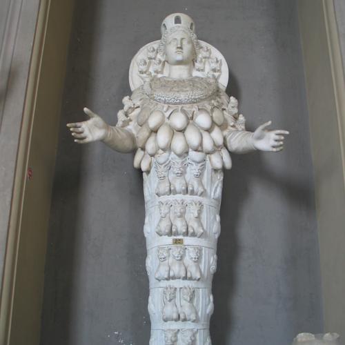 A multi-breasted statue